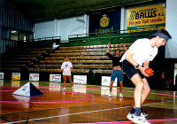 Trangleball v tělocvicně