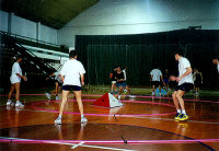 Trangleball v tělocvicně